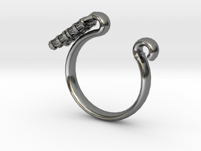 Pharaoh Staff & Tassel Ring - Sz. 7 in Fine Detail Polished Silver