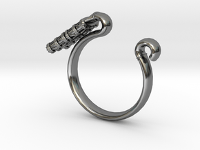 Pharaoh Staff & Tassel Ring - Sz. 5 in Fine Detail Polished Silver