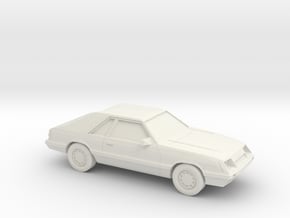 1/87 1986 Ford Mustang GT  in White Natural Versatile Plastic