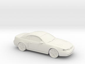 1/87 1998-2004 Ford Mustang  in White Natural Versatile Plastic