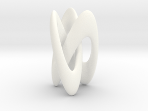 Trifold Knot - Smooth in White Processed Versatile Plastic