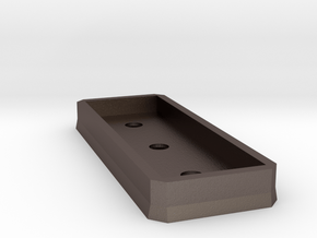 Low profile support platform (n-scale) in Polished Bronzed Silver Steel