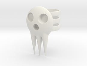 Death Jr Ring in White Natural Versatile Plastic