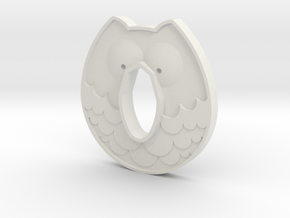Cold Steel Wakazashi Tsuba - Owl in White Natural Versatile Plastic