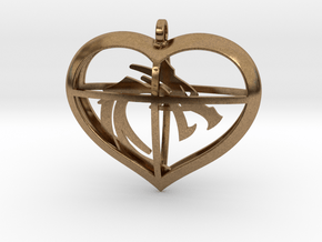 Dragon Heart in Natural Brass