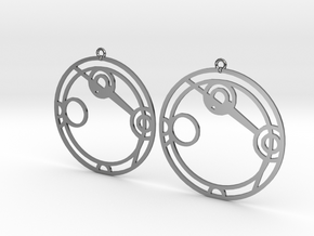 Angelina - Earrings - Series 1 in Fine Detail Polished Silver