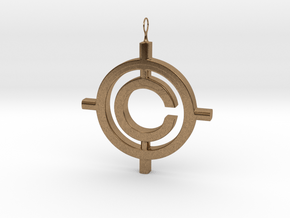 The Conspiracy Pendant in Natural Brass