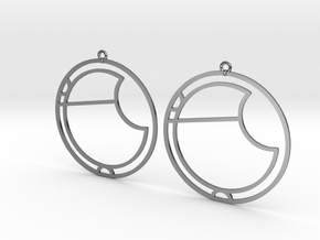 Ava - Earrings - Series 1 in Fine Detail Polished Silver