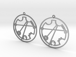 Christine - Earrings - Series 1 in Fine Detail Polished Silver
