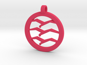 Gliding Badge Pendant in Pink Processed Versatile Plastic