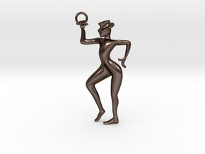 let's dance male pendant in Polished Bronze Steel