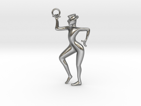 let's dance male pendant in Natural Silver