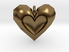 Heart Pendant V2 in Natural Bronze