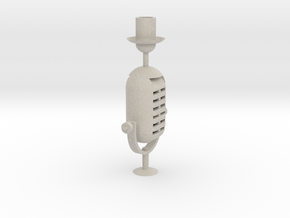 Microphone candlestick for table candle: Ø21 mm in Natural Sandstone