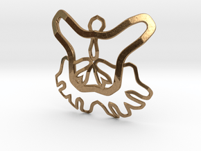 Butterfly Pendant in Natural Brass