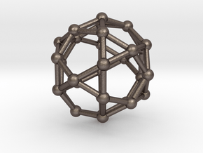 Icosidodecahedron in Polished Bronzed Silver Steel