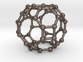 Truncated Cuboctahedron in Polished Bronzed Silver Steel
