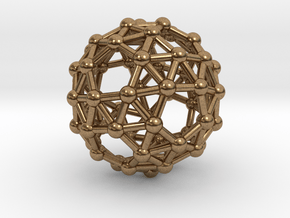 Snub Dodecahedron (left-handed) in Natural Brass