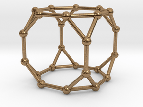 Truncated Cube in Natural Brass