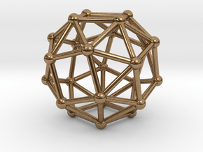 Snub Cube (left-handed) in Natural Brass