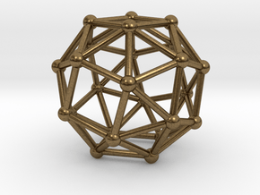 Snub Cube (right-handed) in Natural Bronze