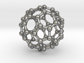 Truncated Icosahedron (bucky ball) in Natural Silver