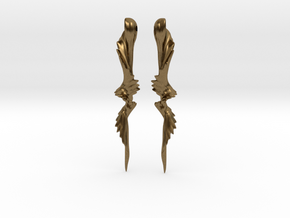 Temporal Twist Drop Earrings in Natural Bronze