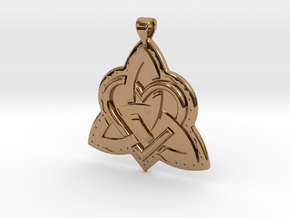 Celtic Knot 2 Pendant in Polished Brass