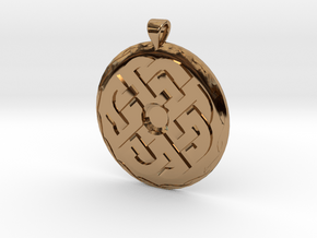 Celtic Knot 1 Pendant in Polished Brass