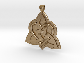 Celtic Knot 2 Pendant in Polished Gold Steel