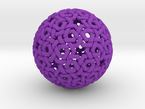 Truncated Icosahedreon Double Weave in Purple Processed Versatile Plastic