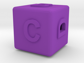 Dice117-alphabet in Purple Processed Versatile Plastic