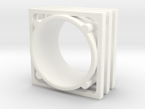GEOMETRY RING - SIZE 7 in White Processed Versatile Plastic