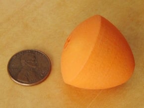 45-45-90 Reuleaux Solid 3cm in Orange Processed Versatile Plastic