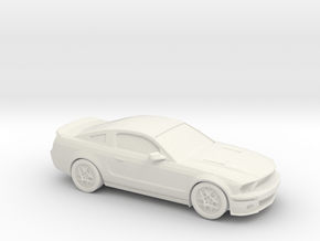 1/87 2007 Ford Mustang in White Natural Versatile Plastic