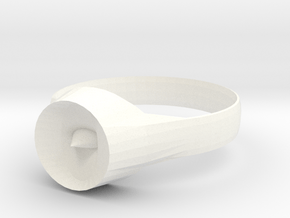 New Ring Design  in White Processed Versatile Plastic