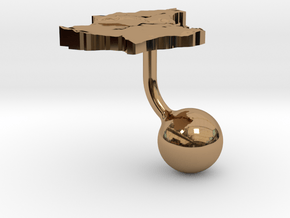 Luxembourg Terrain Cufflink - Ball in Polished Brass