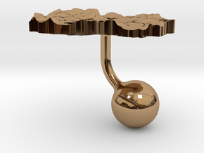 Macedonia Terrain Cufflink - Ball in Polished Brass