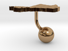 Mali Terrain Cufflink - Ball in Polished Brass