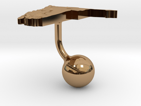Namibia Terrain Cufflink - Ball in Polished Brass