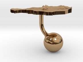 Niger Terrain Cufflink - Ball in Polished Brass