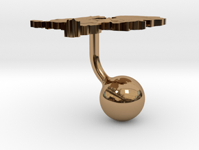 Netherlands Terrain Cufflink - Ball in Polished Brass