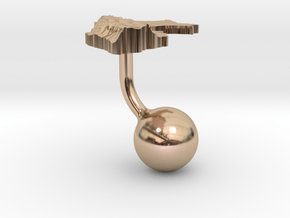 Peru Terrain Cufflink - Ball in 14k Rose Gold