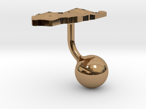 Palau Terrain Cufflink - Ball in Polished Brass