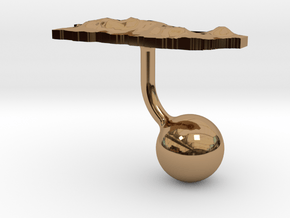 Puerto Rico Terrain Cufflink - Ball in Polished Brass