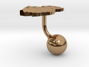 Qatar Terrain Cufflink - Ball in Polished Brass