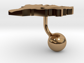 Andorra Terrain Cufflink - Ball in Polished Brass
