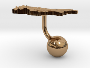 Bulgaria Terrain Cufflink - Ball in Polished Brass