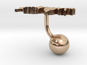 Switzerland Terrain Cufflink - Ball in 14k Rose Gold
