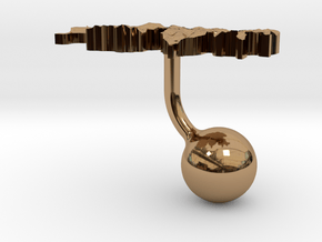 Switzerland Terrain Cufflink - Ball in Polished Brass